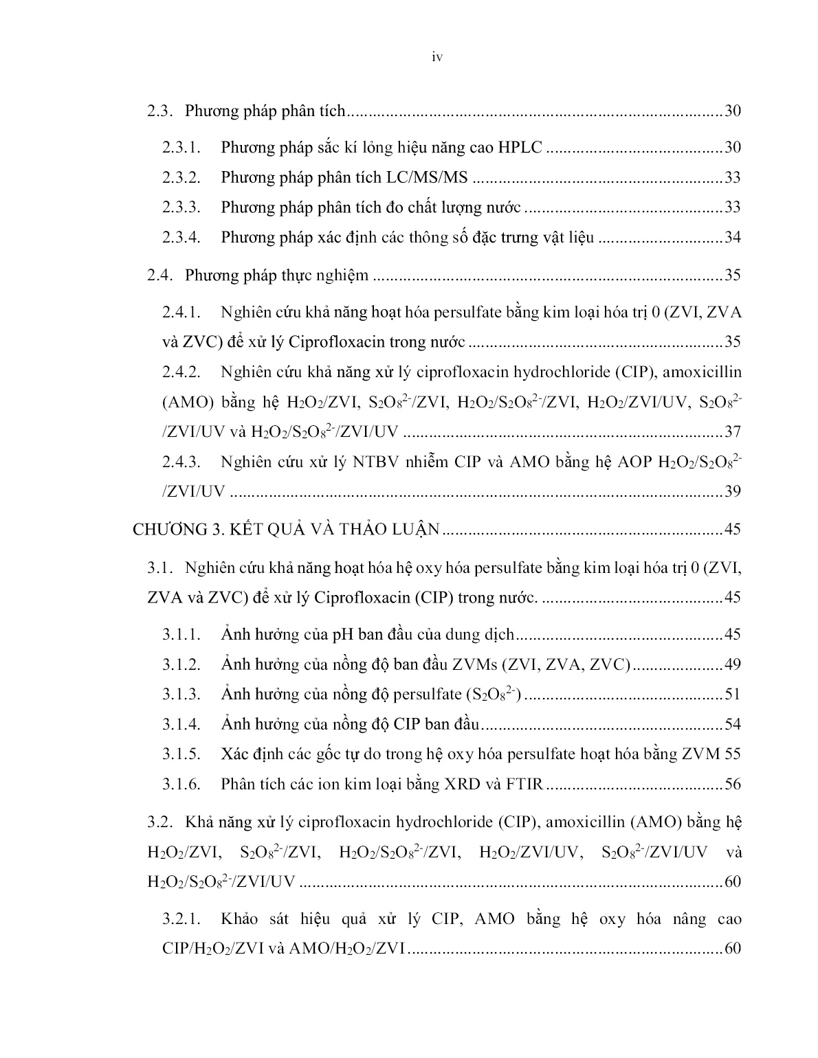 Luận án Nghiên cứu khả năng ứng dụng các hệ oxi hóa đa thành phần được hoạt hóa bởi Fe(0) và UV để xử lý một số kháng sinh trong môi trường nước trang 6 Luận án Nghiên cứu khả năng ứng dụng các hệ oxi hóa đa thành phần được hoạt hóa bởi Fe(0) và UV để xử lý một số kháng sinh trong môi trường nước trang 6