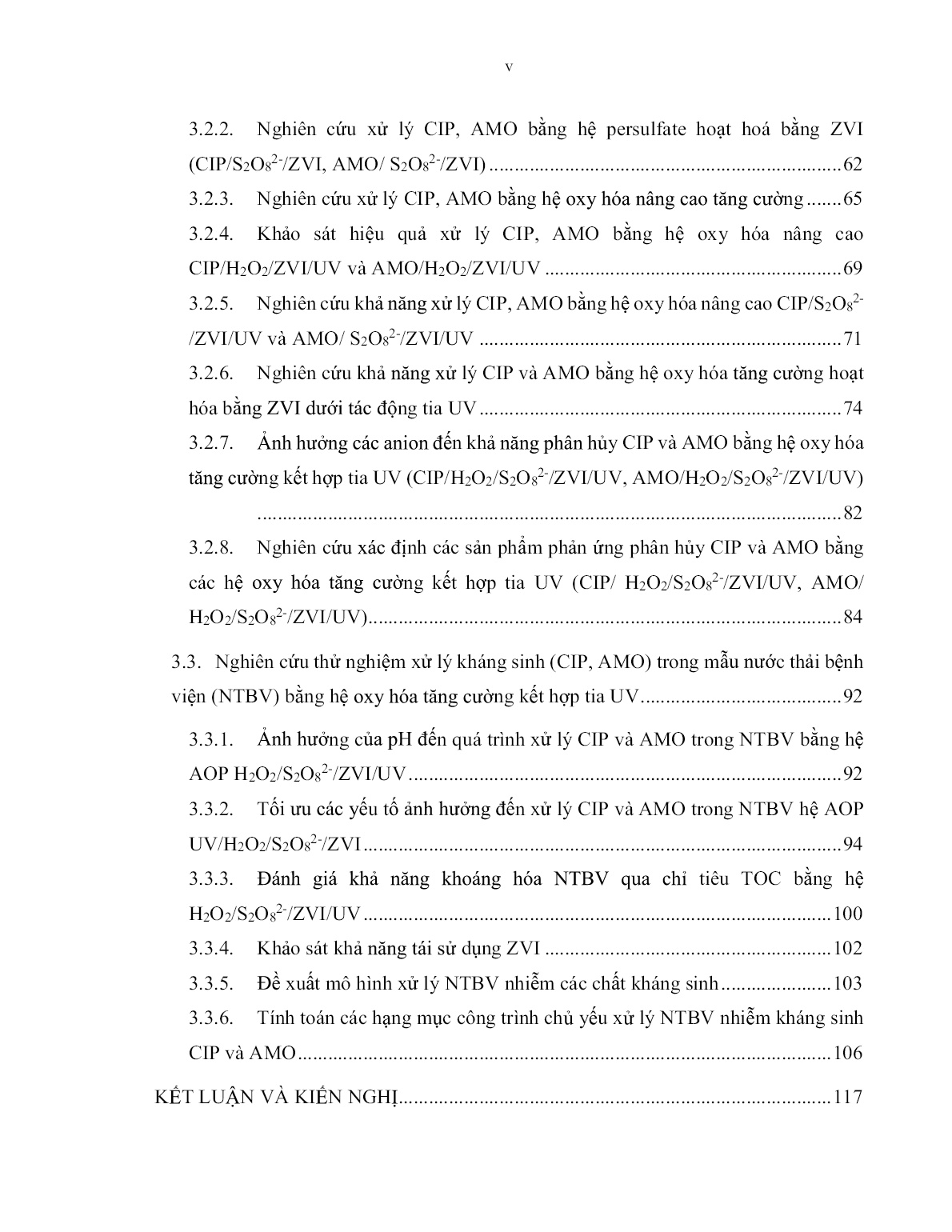 Luận án Nghiên cứu khả năng ứng dụng các hệ oxi hóa đa thành phần được hoạt hóa bởi Fe(0) và UV để xử lý một số kháng sinh trong môi trường nước trang 7 Luận án Nghiên cứu khả năng ứng dụng các hệ oxi hóa đa thành phần được hoạt hóa bởi Fe(0) và UV để xử lý một số kháng sinh trong môi trường nước trang 7