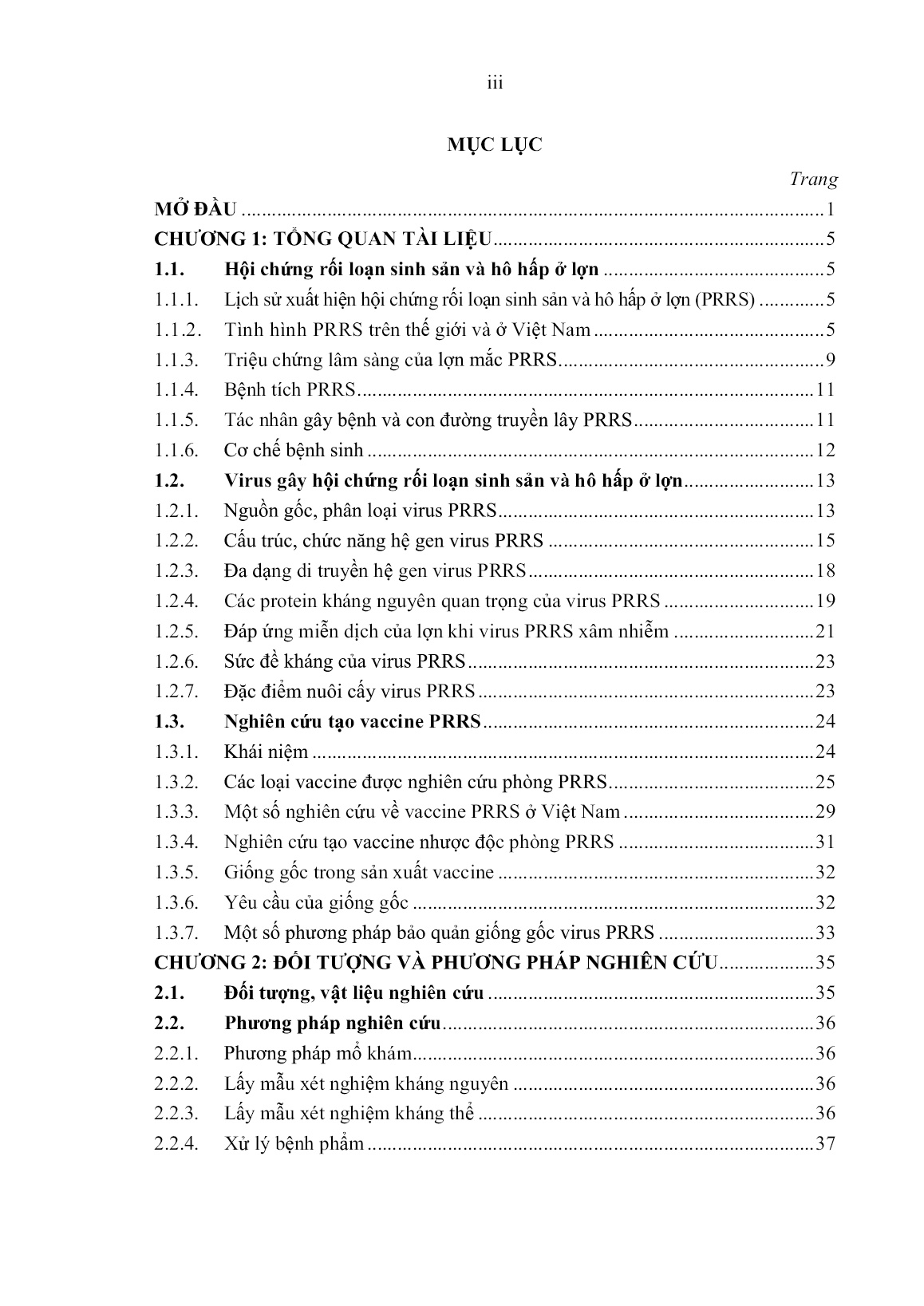 Luận án Nghiên cứu tạo chủng virus PRRS (porcine reproductive and respiratory syndrome) nhược độc và đánh giá khả năng làm giống phục vụ sản xuất vaccine trang 5