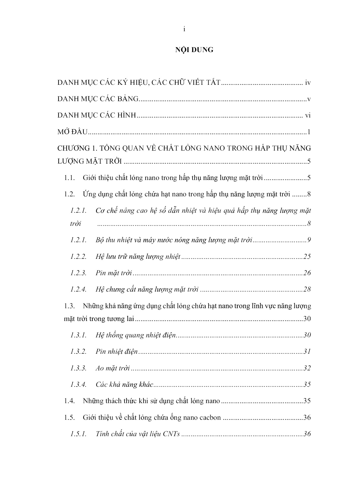 Luận án Nghiên cứu chế tạo và khảo sát tính chất của chất lưu chứa ống nano cacbon trong hấp thụ năng lượng mặt trời trang 5