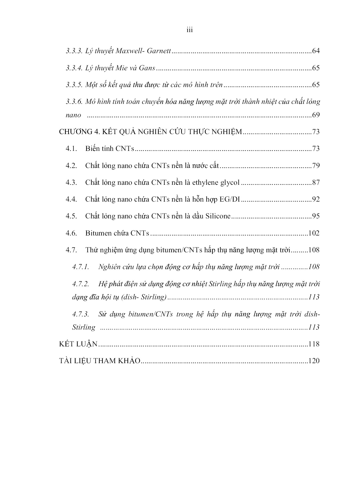Luận án Nghiên cứu chế tạo và khảo sát tính chất của chất lưu chứa ống nano cacbon trong hấp thụ năng lượng mặt trời trang 7