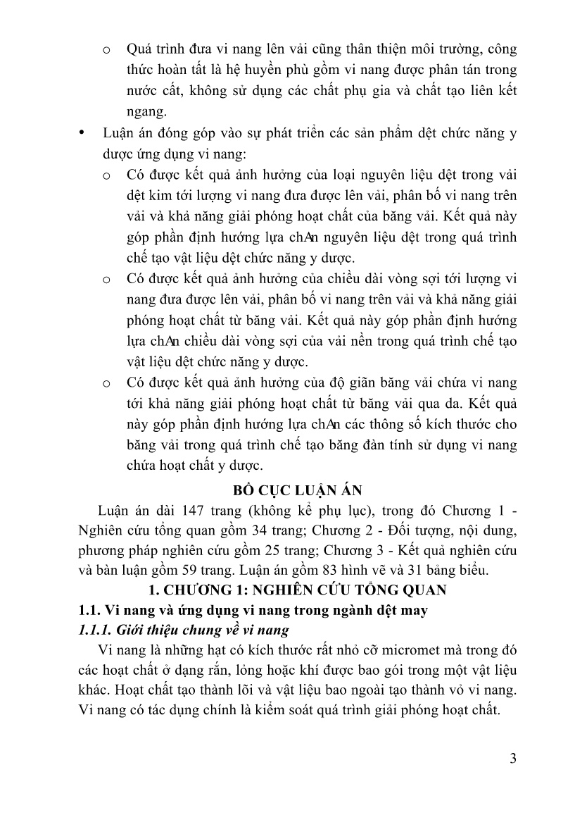 Tóm tắt Luận án Nghiên cứu tạo vải chứa vi nang kháng viêm thân thiện môi trường định hướng ứng dụng y dược trang 5 Tóm tắt Luận án Nghiên cứu tạo vải chứa vi nang kháng viêm thân thiện môi trường định hướng ứng dụng y dược trang 5
