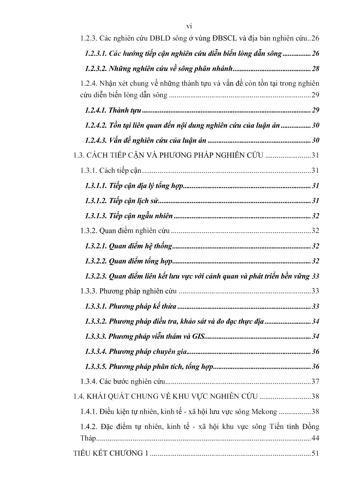 Luận án Nghiên cứu diễn biến lòng dẫn sông Tiền (đoạn chảy qua tỉnh Đồng Tháp) phục vụ phòng tránh thiên tai trang 6 Luận án Nghiên cứu diễn biến lòng dẫn sông Tiền (đoạn chảy qua tỉnh Đồng Tháp) phục vụ phòng tránh thiên tai trang 6