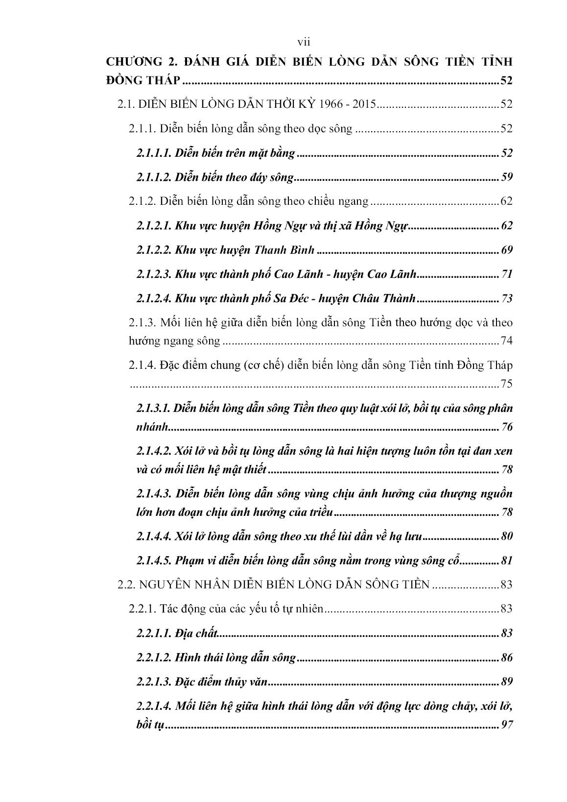 Luận án Nghiên cứu diễn biến lòng dẫn sông Tiền (đoạn chảy qua tỉnh Đồng Tháp) phục vụ phòng tránh thiên tai trang 7 Luận án Nghiên cứu diễn biến lòng dẫn sông Tiền (đoạn chảy qua tỉnh Đồng Tháp) phục vụ phòng tránh thiên tai trang 7
