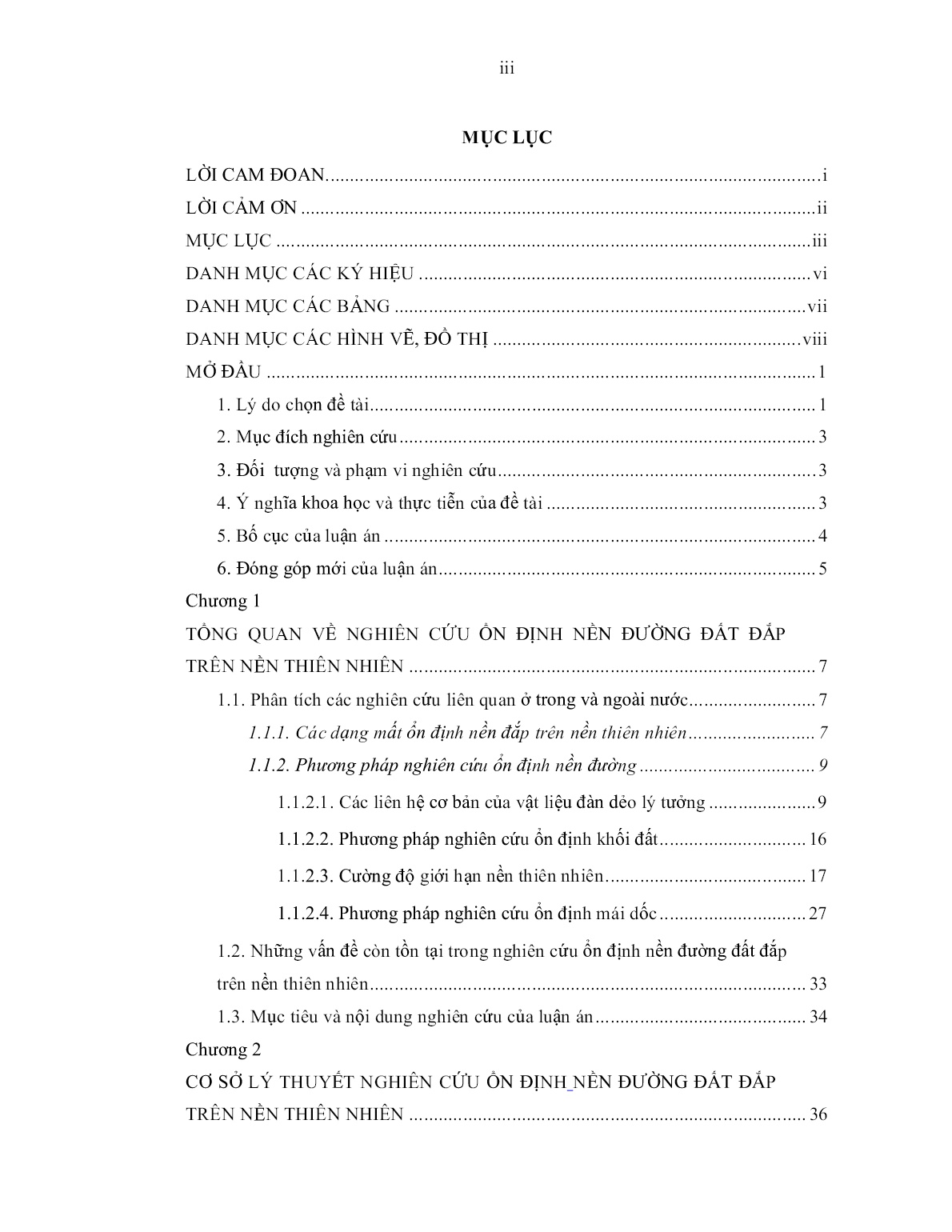Luận án Nghiên cứu ổn định nền đường đất đắp trên nền thiên nhiên trang 4