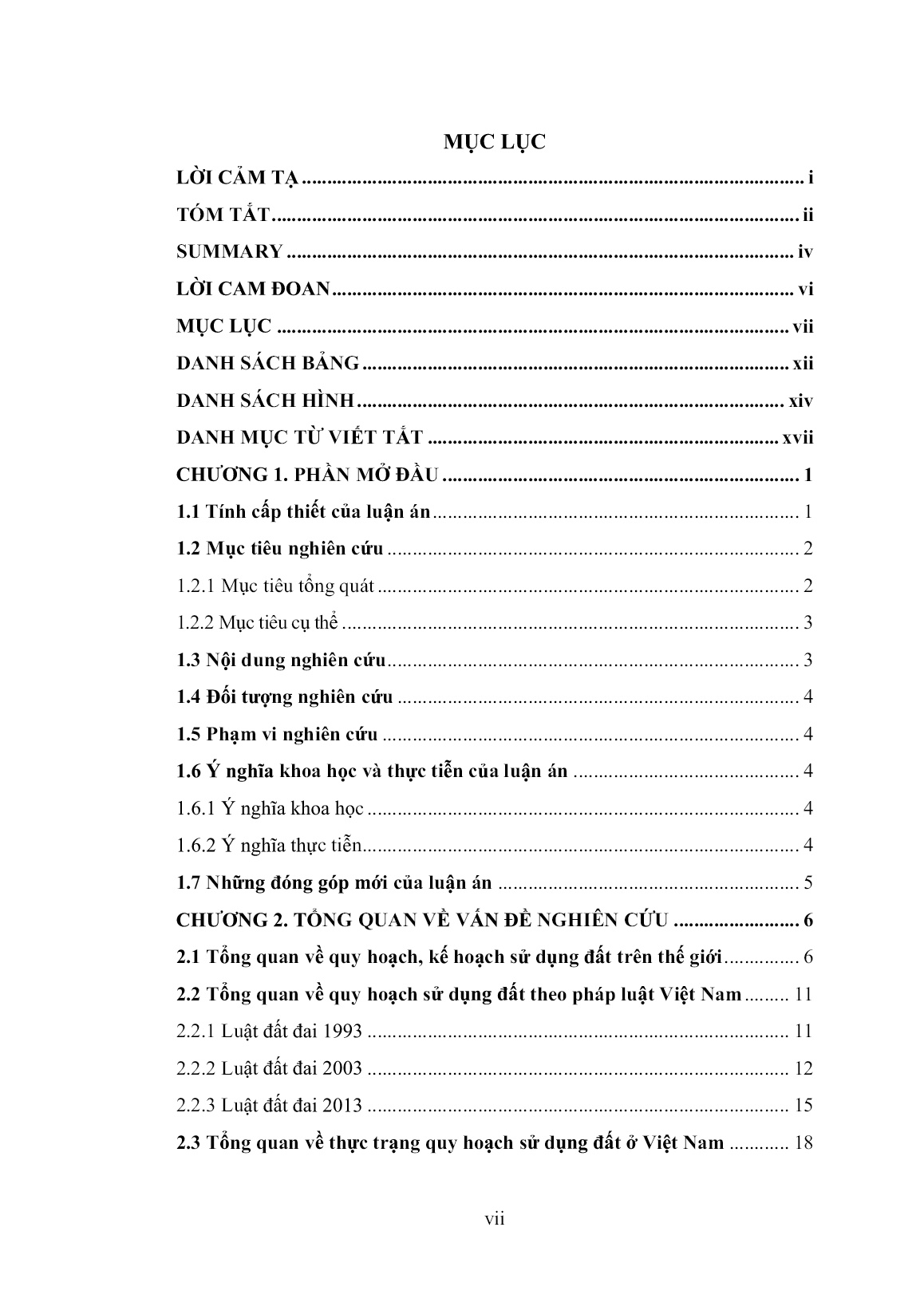 Luận án Đánh giá các yếu tố tác động đến kết quả thực hiện kế hoạch sử dụng đất làm cơ sở cho quy hoạch sử dụng đất trong điều kiện biến đổi khí hậu - Trường hợp nghiên cứu tại Thành phố Cần Thơ trang 7 Luận án Đánh giá các yếu tố tác động đến kết quả thực hiện kế hoạch sử dụng đất làm cơ sở cho quy hoạch sử dụng đất trong điều kiện biến đổi khí hậu - Trường hợp nghiên cứu tại Thành phố Cần Thơ trang 7