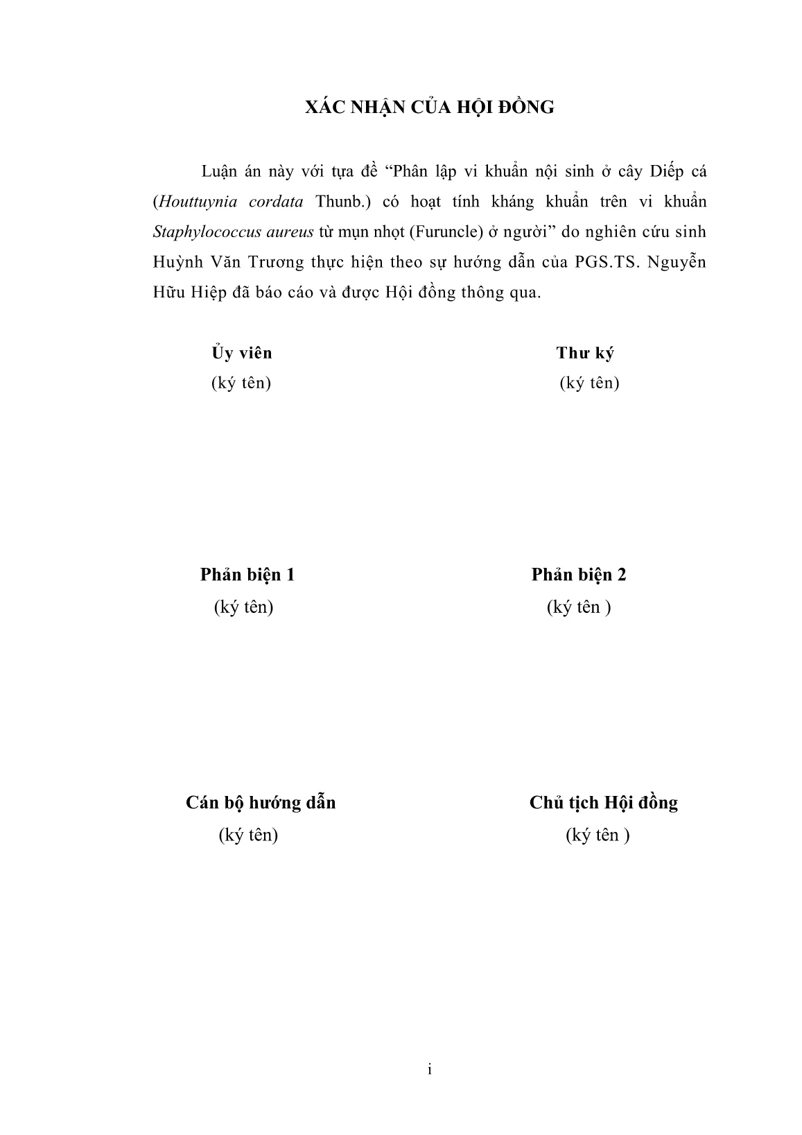 Luận án Nghiên cứu vi khuẩn nội sinh ở cây diếp cá (houttuynia cordata thunb.) có hoạt tính kháng khuẩn trên vi khuẩn staphylococcus aureus từ mụn nhọt (furuncle) ở người trang 3 Luận án Nghiên cứu vi khuẩn nội sinh ở cây diếp cá (houttuynia cordata thunb.) có hoạt tính kháng khuẩn trên vi khuẩn staphylococcus aureus từ mụn nhọt (furuncle) ở người trang 3