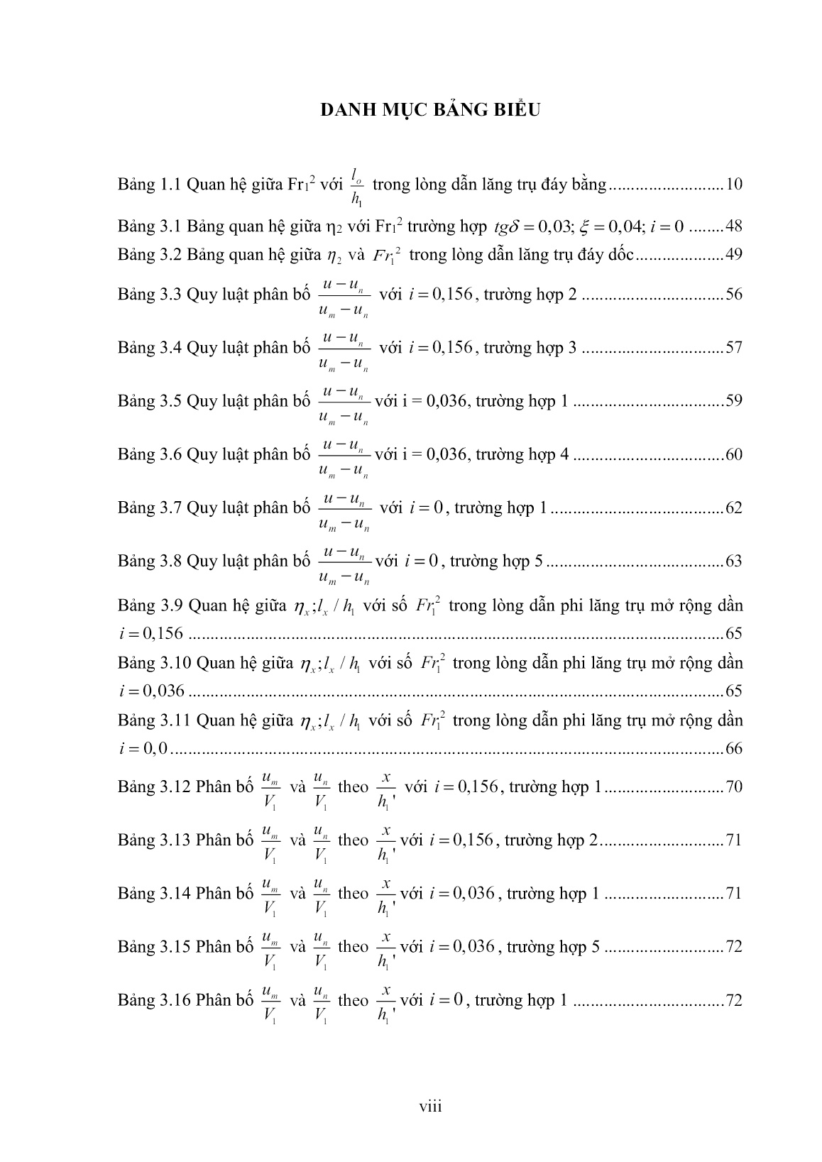 Luận án Nghiên cứu xác lập công thức tính toán một số thông số nước nhảy đáy trên kênh dốc thuận có lòng dẫn mở rộng dần trang 10 Luận án Nghiên cứu xác lập công thức tính toán một số thông số nước nhảy đáy trên kênh dốc thuận có lòng dẫn mở rộng dần trang 10