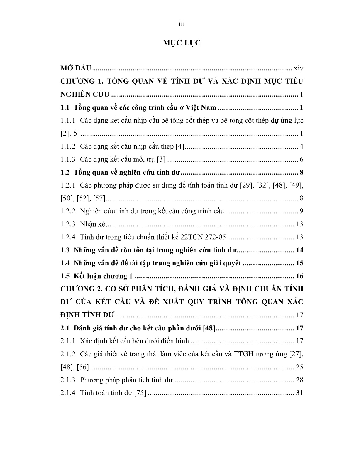 Luận án Nghiên cứu đánh giá tính dư trong kết cấu cầu ở Việt Nam trang 3 Luận án Nghiên cứu đánh giá tính dư trong kết cấu cầu ở Việt Nam trang 3