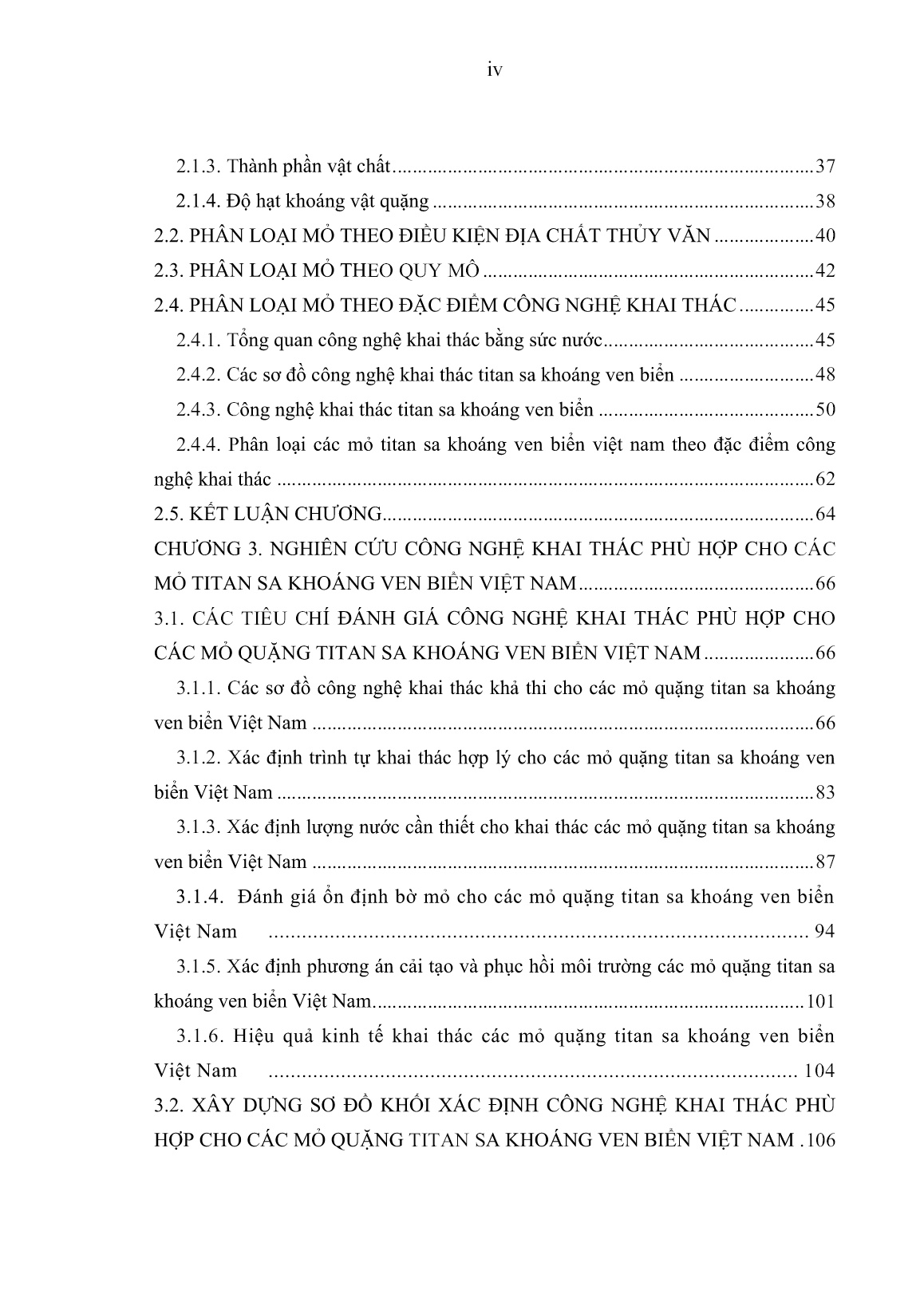 Luận án Nghiên cứu công nghệ khai thác phù hợp cho các mỏ quặng Titan sa khoáng ven biển Việt Nam trang 6 Luận án Nghiên cứu công nghệ khai thác phù hợp cho các mỏ quặng Titan sa khoáng ven biển Việt Nam trang 6