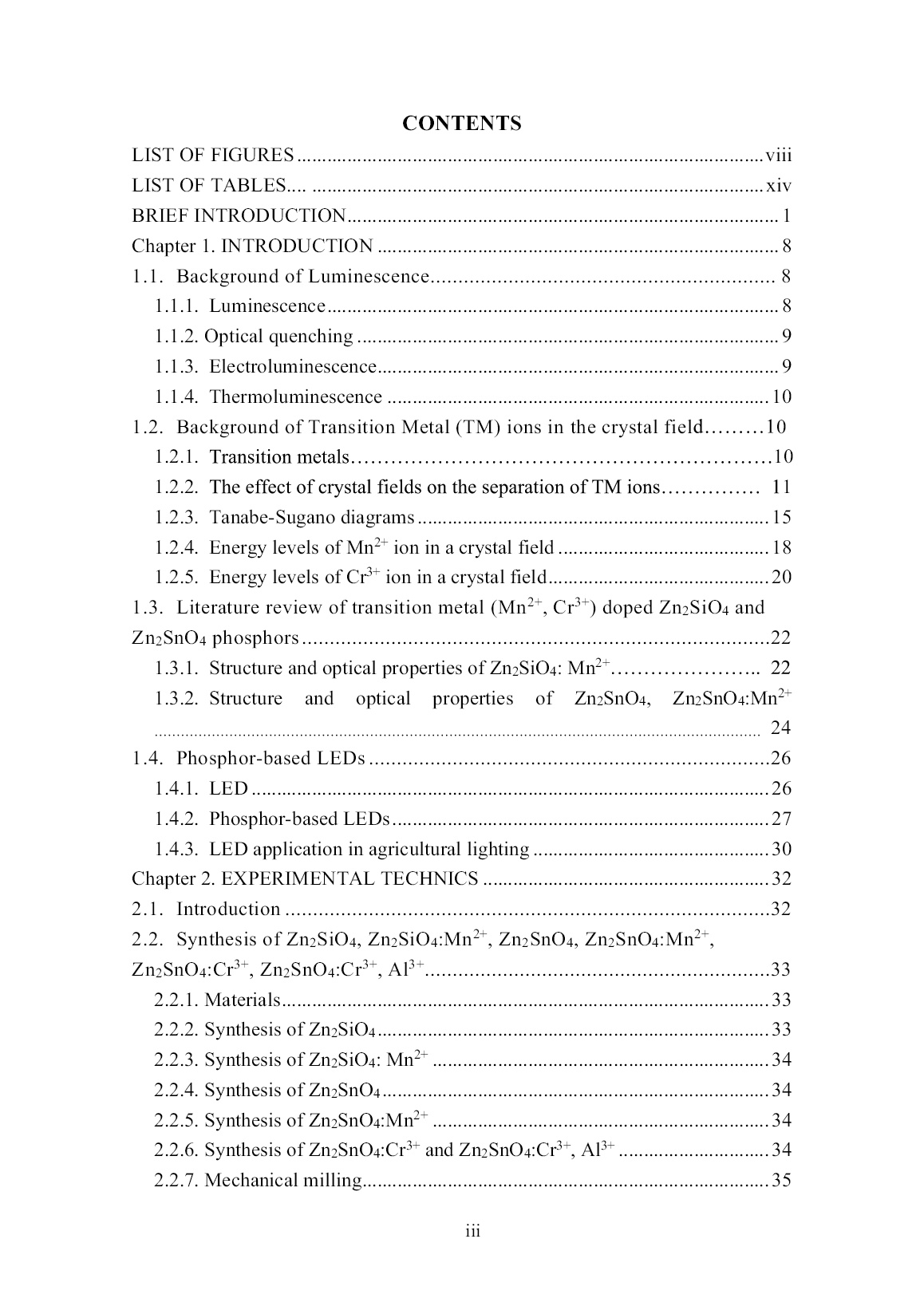 Luận án Synthesis and properties of undoped and transition metal (Mn₂⁺, Cr³⁺) doped Zn₂SiO⁴ and Zn₂SnO⁴ phosphors trang 5 Luận án Synthesis and properties of undoped and transition metal (Mn₂⁺, Cr³⁺) doped Zn₂SiO⁴ and Zn₂SnO⁴ phosphors trang 5
