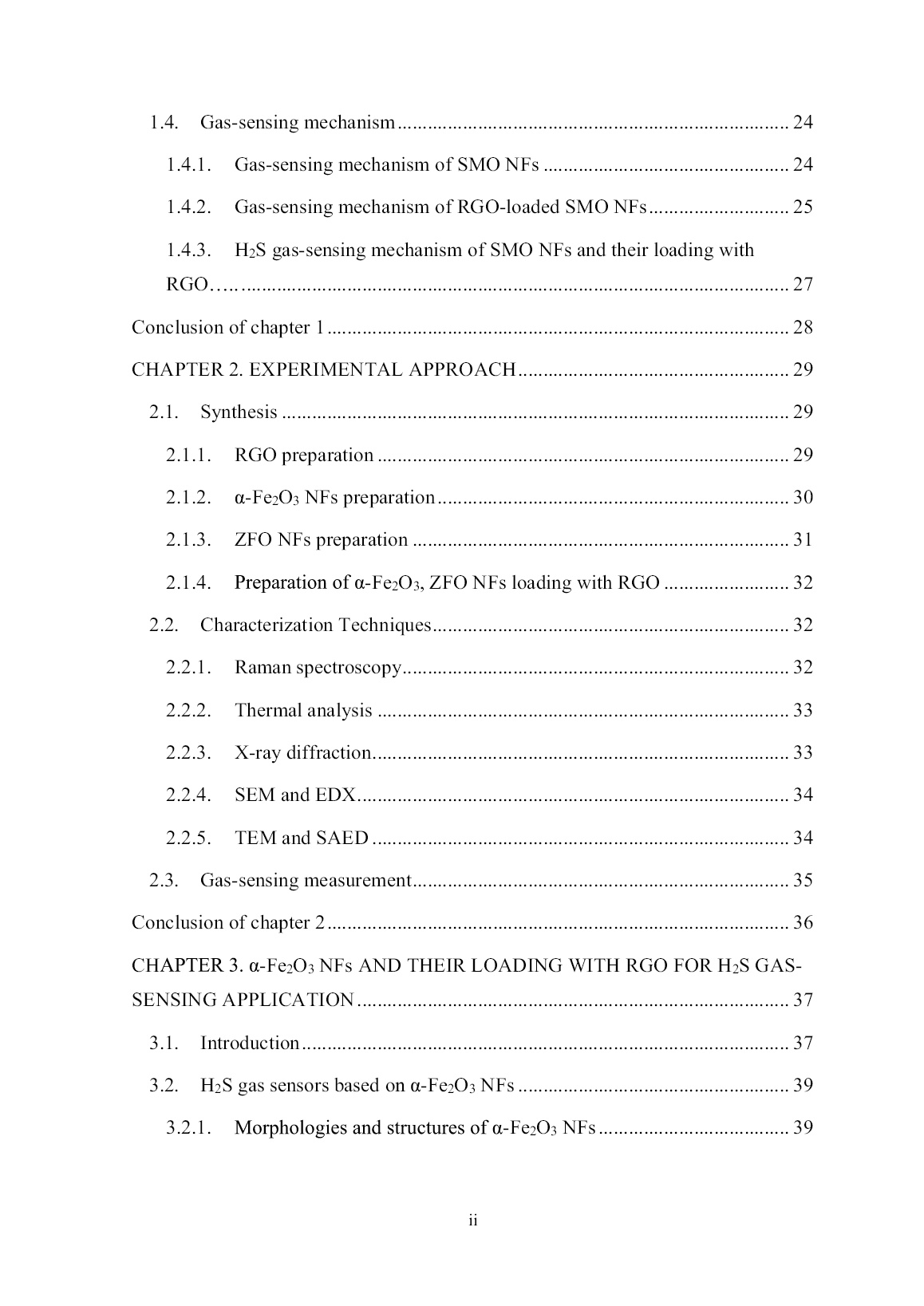 Luận án Electrospinning of α-Fe₂O₃ and ZnFe₂O₄ nanofibers loaded with reduced graphene oxide (RGO) for H₂S gas sensing application trang 6 Luận án Electrospinning of α-Fe₂O₃ and ZnFe₂O₄ nanofibers loaded with reduced graphene oxide (RGO) for H₂S gas sensing application trang 6