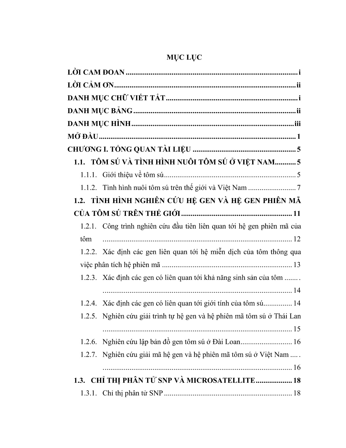 Luận án Nghiên cứu hệ gen phiên mã (transcriptome) của tôm sú (penaeus monodon) nhằm sàng lọc các chỉ thị phân tử phục vụ công tác chọn giống trang 5 Luận án Nghiên cứu hệ gen phiên mã (transcriptome) của tôm sú (penaeus monodon) nhằm sàng lọc các chỉ thị phân tử phục vụ công tác chọn giống trang 5