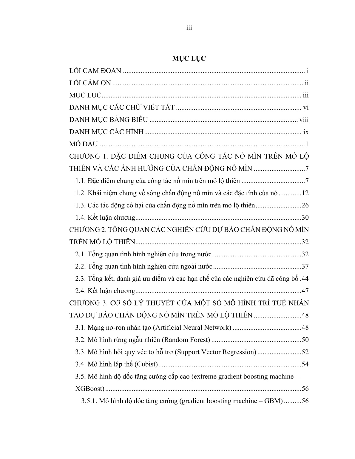 Luận án Nghiên cứu một số mô hình trí tuệ nhân tạo dự báo chấn động nổ mìn trong khai thác mỏ lộ thiên trang 5 Luận án Nghiên cứu một số mô hình trí tuệ nhân tạo dự báo chấn động nổ mìn trong khai thác mỏ lộ thiên trang 5