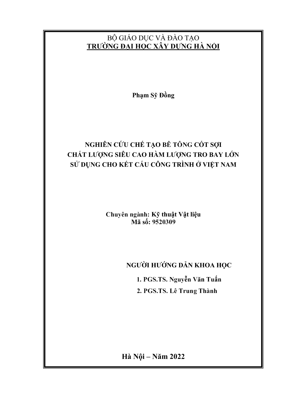 Luận án Nghiên cứu chế tạo bê tông cốt sợi chất lượng siêu cao hàm lượng tro bay lớn sử dụng cho kết cấu công trình ở Việt Nam trang 2 Luận án Nghiên cứu chế tạo bê tông cốt sợi chất lượng siêu cao hàm lượng tro bay lớn sử dụng cho kết cấu công trình ở Việt Nam trang 2