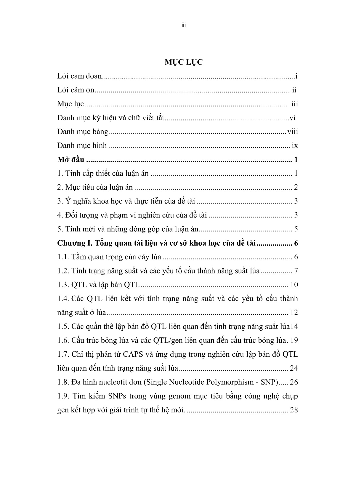 Luận án Nghiên cứu chức năng của QTL9 liên quan đến cấu trúc bông, phục vụ chọn tạo giống lúa năng suất cao ở Việt Nam trang 5 Luận án Nghiên cứu chức năng của QTL9 liên quan đến cấu trúc bông, phục vụ chọn tạo giống lúa năng suất cao ở Việt Nam trang 5