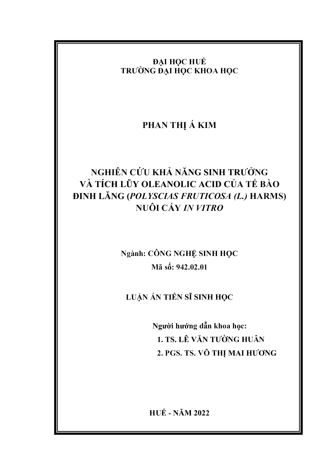 Luận án Nghiên cứu khả năng sinh trưởng và tích lũy Oleanolic acid của tế bào đinh lăng (polyscias fruticosa (l.) harms) nuôi cấy in vitro trang 2 Luận án Nghiên cứu khả năng sinh trưởng và tích lũy Oleanolic acid của tế bào đinh lăng (polyscias fruticosa (l.) harms) nuôi cấy in vitro trang 2