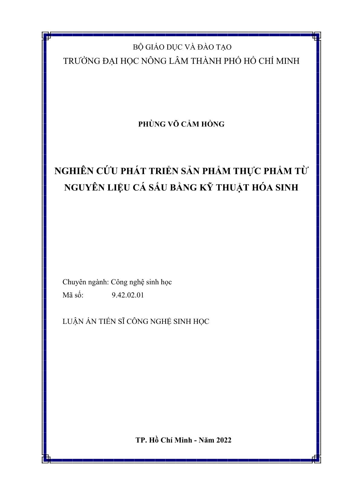 Luận án Nghiên cứu phát triển sản phẩm thực phẩm từ nguyên liệu cá sấu bằng kỹ thuật hóa sinh trang 1 Luận án Nghiên cứu phát triển sản phẩm thực phẩm từ nguyên liệu cá sấu bằng kỹ thuật hóa sinh trang 1