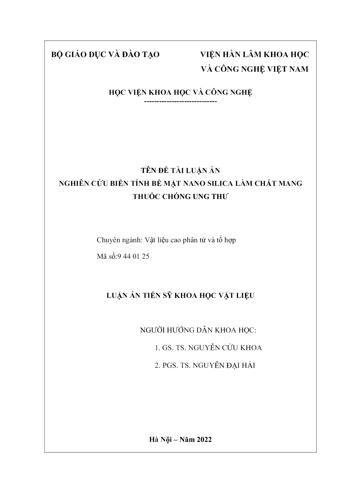 Luận án Nghiên cứu biến tính bề mặt nano Silica làm chất mang thuốc chống ung thư trang 2 Luận án Nghiên cứu biến tính bề mặt nano Silica làm chất mang thuốc chống ung thư trang 2