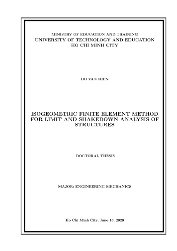 Luận án Isogeometric finite element method for limit and shakedown analysis of structures