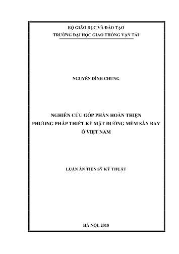 Luận án Nghiên cứu góp phần hoàn thiện phương pháp thiết kế mặt đường mềm sân bay ở Việt Nam