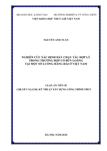 Luận án Nghiên cứu xác định đáy chạy tàu hợp lý trong trường hợp có bùn loãng tại một số luồng hàng hải ở Việt Nam