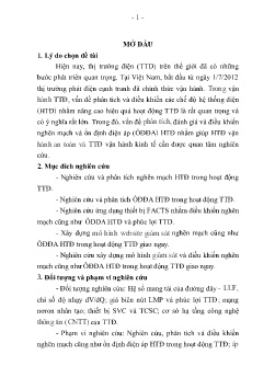 Luận án Ổn định điện áp hệ thống điện trong hoạt động thị trường điện