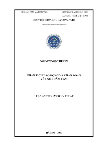 Luận án Phân tích dao động và chẩn đoán vết nứt dầm FGM