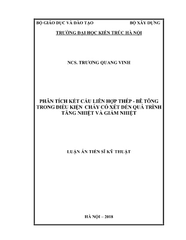 Luận án Phân tích kết cấu liên hợp thép - Bê tông trong điều kiện cháy có xét đến quá trình tăng nhiệt và giảm nhiệt