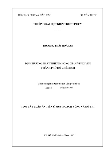 Tóm tắt Luận án Định hướng phát triển không gian vùng ven Thành phố Hồ Chí Minh