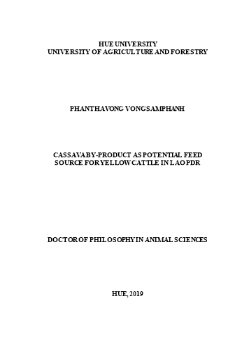 Luận án Cassava by-product as potential feed source for yellow cattle in Lao PDR