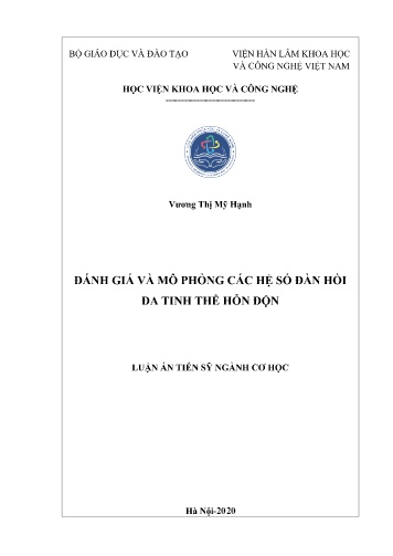 Luận án Đánh giá và mô phỏng các hệ số đàn hồi đa tinh thể hỗn độn