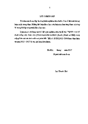 Luận án Nghiên cứu kỹ thuật trồng cây Xoan nhừ (Choerospondias axillaris (Roxb.) Burtt. et Hill) cung cấp gỗ lớn tại các tỉnh miền núi phía Bắc Luận án Nghiên cứu kỹ thuật trồng cây Xoan nhừ (Choerospondias axillaris (Roxb.) Burtt. et Hill) cung cấp gỗ lớn tại các tỉnh miền núi phía Bắc